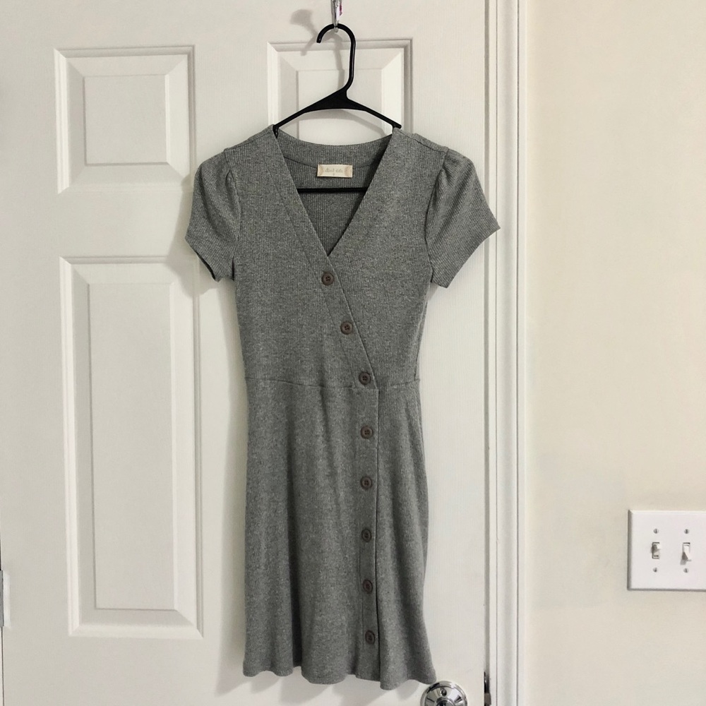 Altar'd State Ribbed Button Sweater Dress
